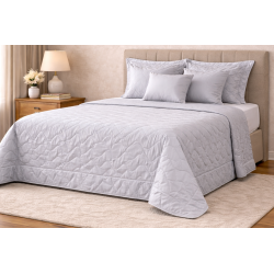 COLCHA QUEEN AMALIA 2 ONA 300 FIOS 240X260 PRATA