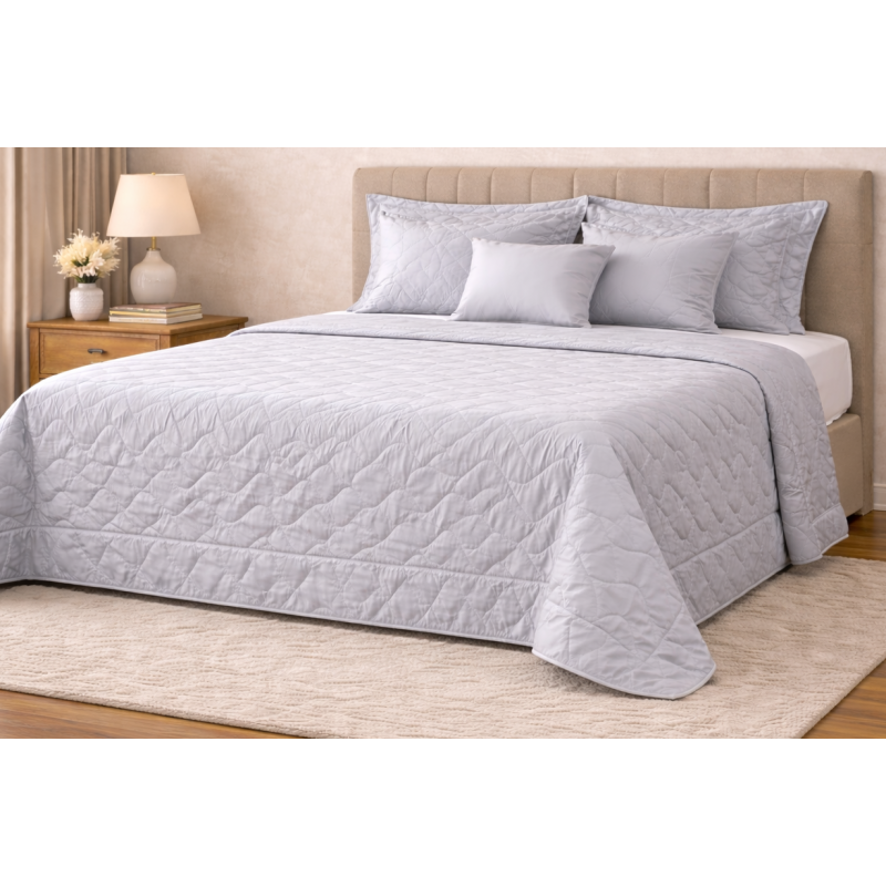 COLCHA KING AMALIA 2 ONA 300 FIOS 260X280 PRATA