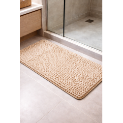 TAPETE BOLINHA MICROFIBRA S4 50X100 ROZAC BEGE