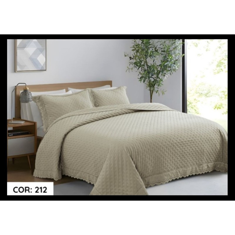 COBRELEITO CASAL PALAZZO 220X240 *5898103 PALHA DES. 212