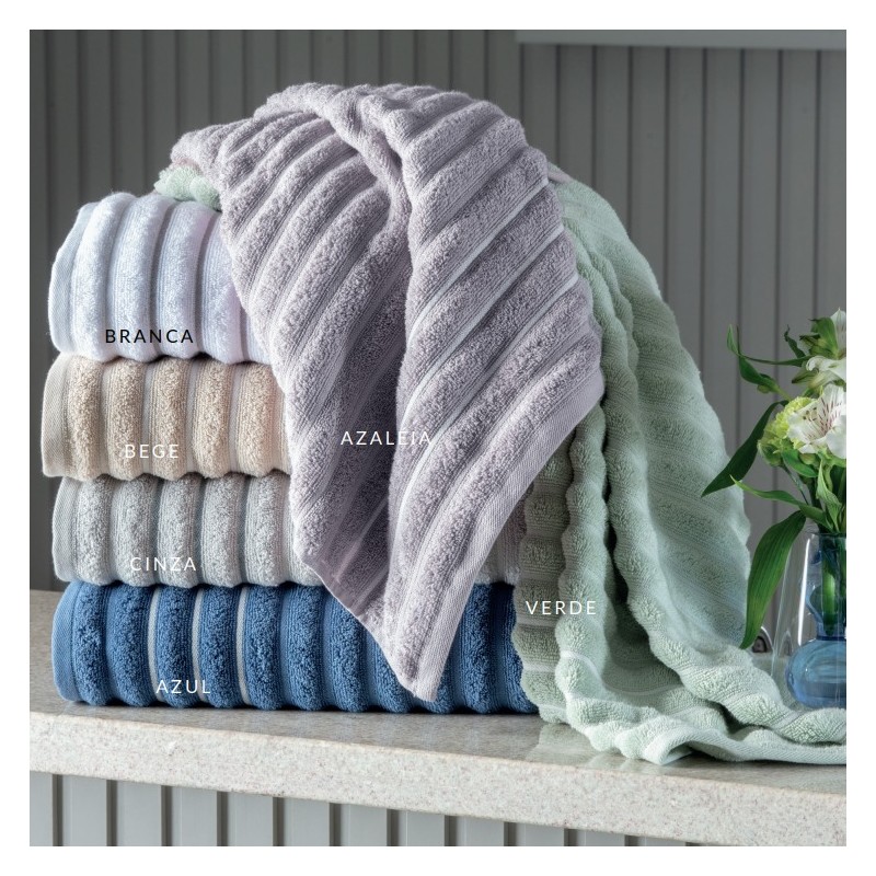 TOALHA BANHO JACQUARD WAVE CORTTEX 70X140 *700658 BRANCO