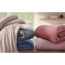 MANTA SOLTEIRO MICROFIBRA HOME DESIGN 200 LISA 150X200 SORT-LISO 3 ROS