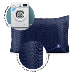 PORTA TRAVESSEIRO CRIARTE AZUL MARINHO