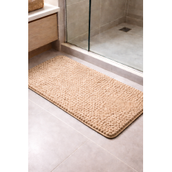 TAPETE BOLINHA MICROFIBRA S4 50X100 ROZAC CAQUI