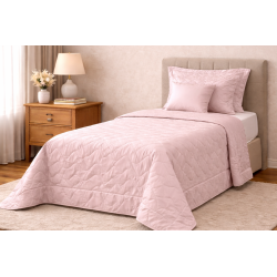 COLCHA SOLTEIRO AMALIA 2 ONA 300 FIOS 160X240 ROSE