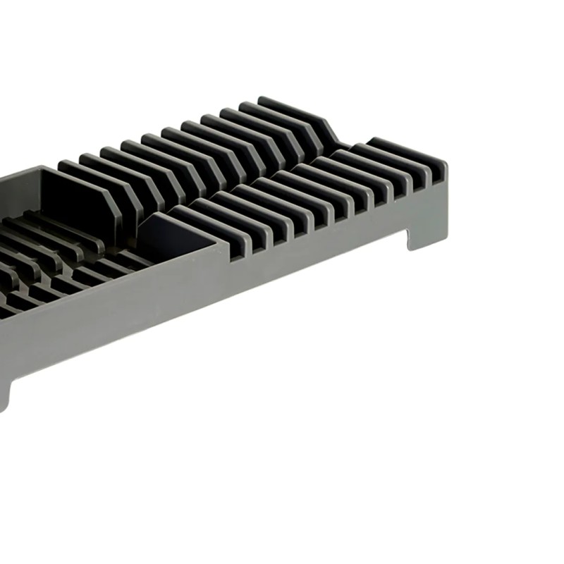 ESCORREDOR LOUCA C/PORTA TALHERES PLASTICO 46.5X18X13.5CM DYNASTY CINZ