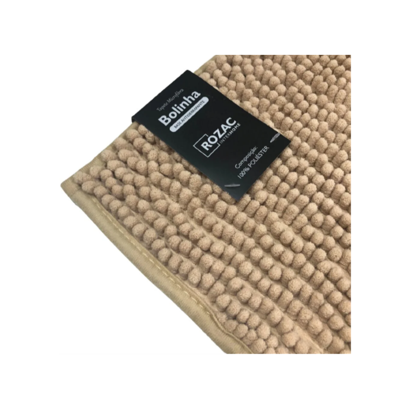 TAPETE BOLINHA MICROFIBRA S4 50X100 ROZAC BEGE