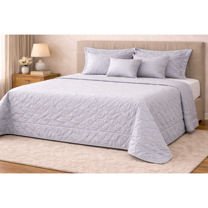 COLCHA SUPER KING AMALIA 2 ONA 300 FIOS 280X300 PRATA