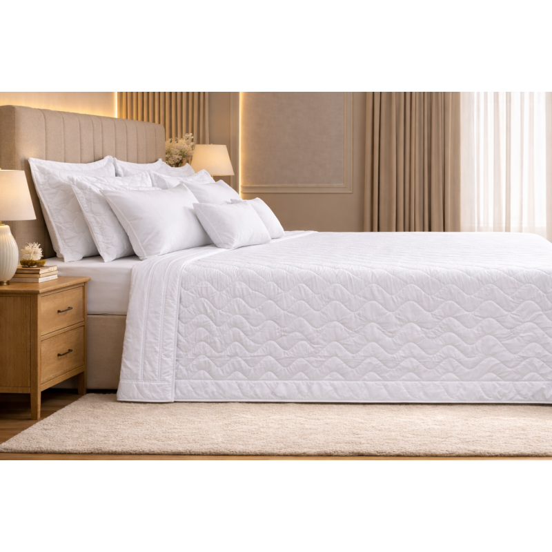 COLCHA SUPER KING AMALIA 2 ONA 300 FIOS 280X300 BRANCO
