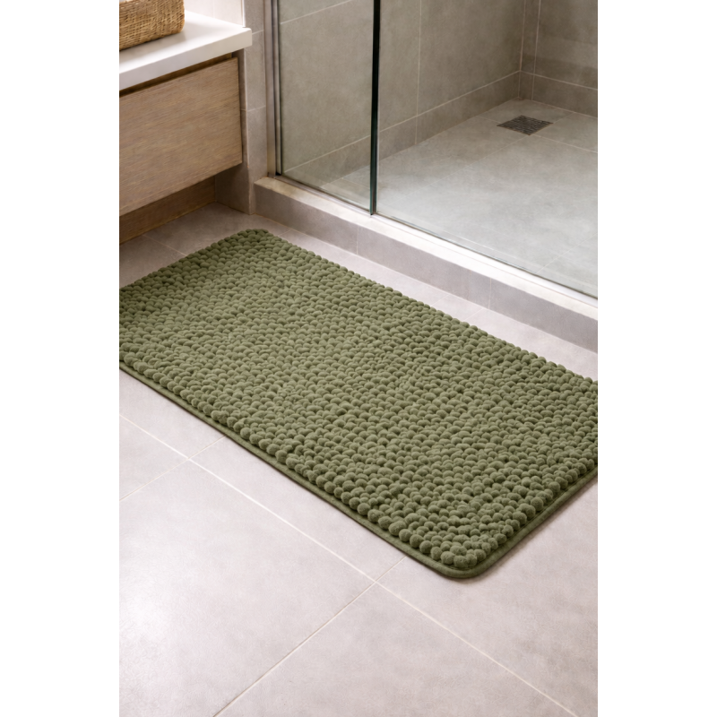 TAPETE BOLINHA MICROFIBRA S4 50X100 ROZAC VERDE MUSGO