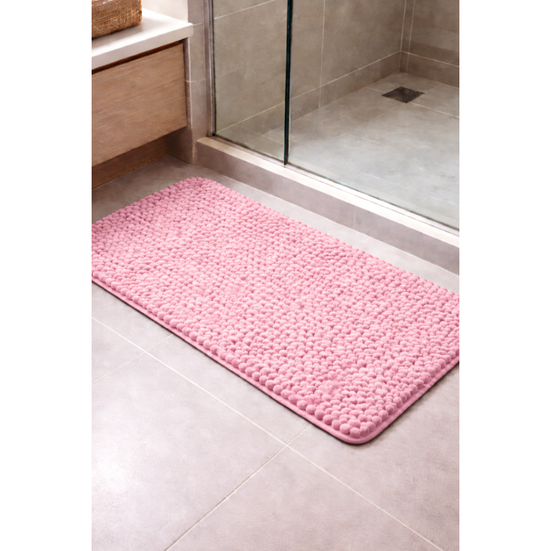 TAPETE BOLINHA MICROFIBRA S4 50X100 ROZAC ROSE