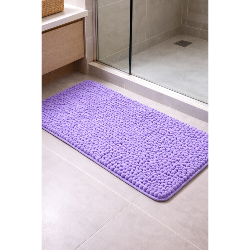 TAPETE BOLINHA MICROFIBRA S4 50X100 ROZAC LILAS