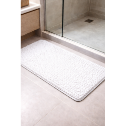 TAPETE BOLINHA MICROFIBRA S4 50X100 ROZAC BRANCO