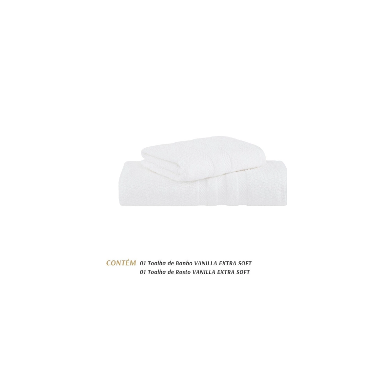 JOGO BANHO 2PCS VANILLA EXTRA SOFT C/CINTA 70X135 BUDDEMEYER BRANCO *1
