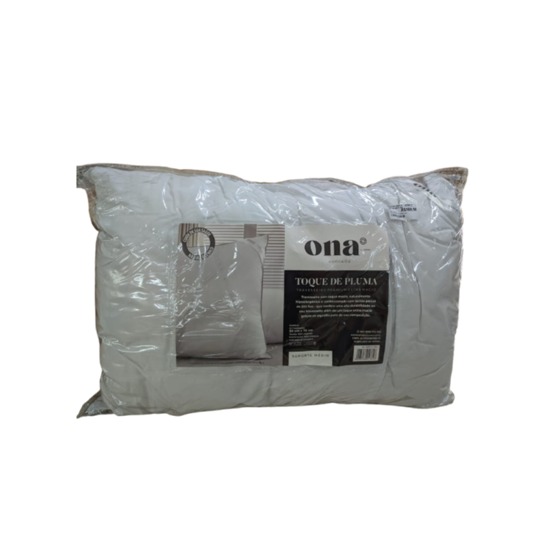 TRAVESSEIRO TOQUE DE PLUMA ONA 50X70 BRANCO
