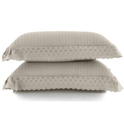 PORTA TRAVESSEIRO SERENA CORTTEX 50X70 BEGE