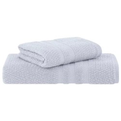 JOGO BANHO 2PCS VANILLA EXTRA SOFT C/CINTA 70X135 BUDDEMEYER CINZA