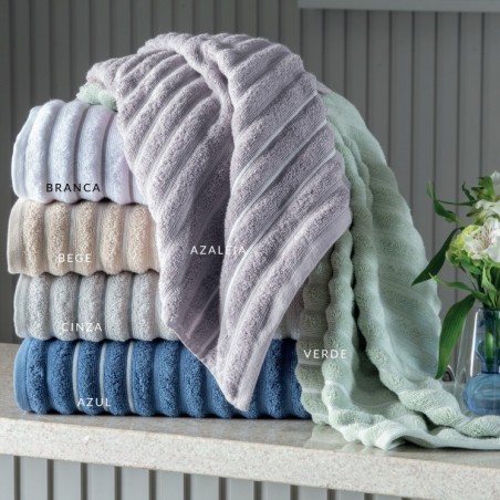 TOALHA ROSTO JACQUARD WAVE CORTTEX 50X70 *700659 BRANCO