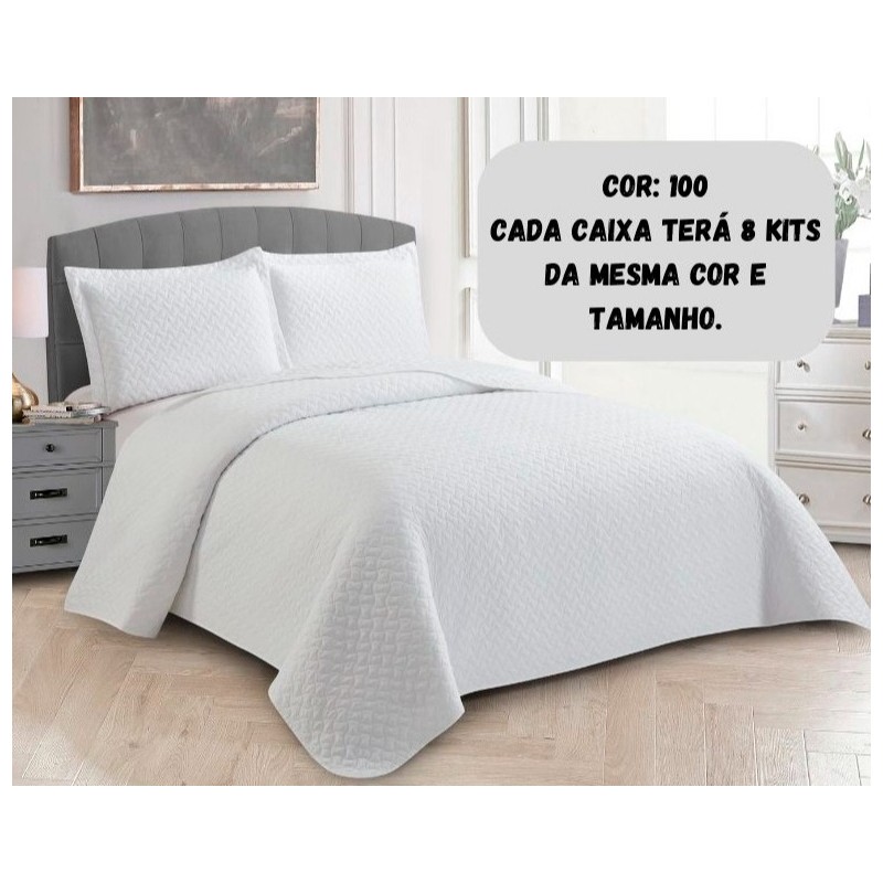 COLCHA QUEEN DULI ONA 240X260 BRANCO