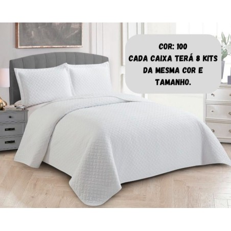 COLCHA QUEEN DULI ONA 240X260 BRANCO