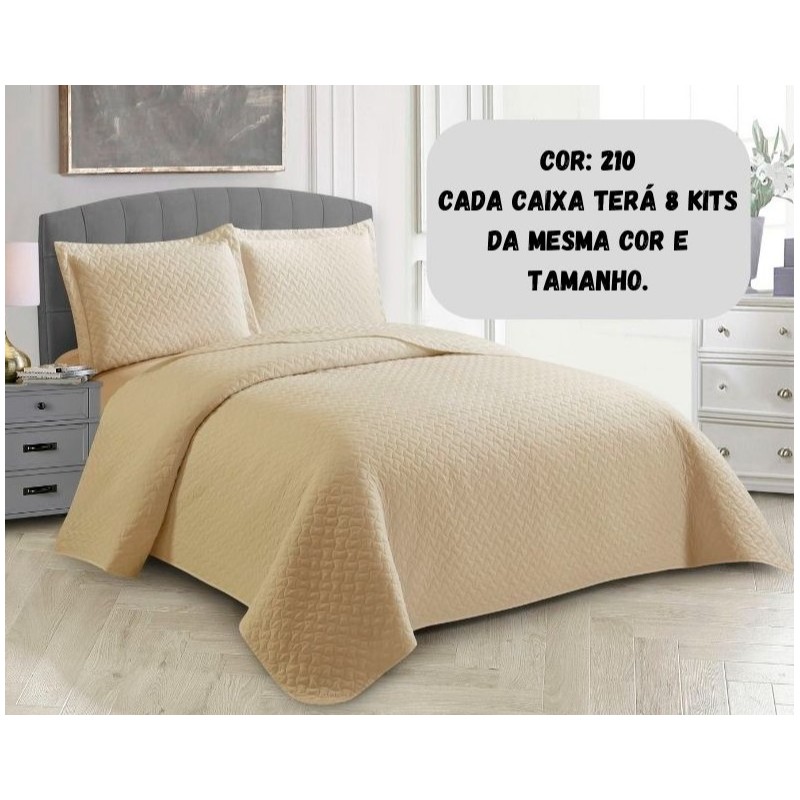 COLCHA QUEEN DULI ONA 240X260 AREIA