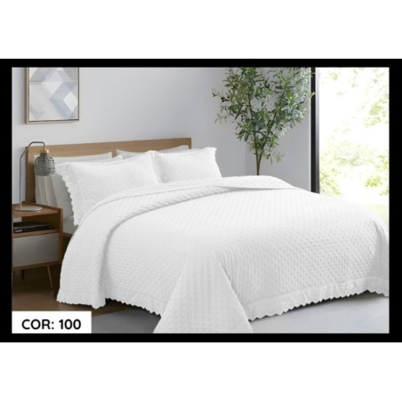 COBRELEITO QUEEN PALAZZO 240X260 *5899100 BRANCO DES. 100