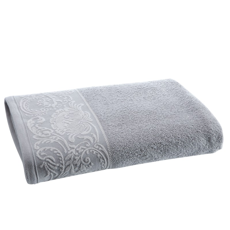 TOALHA BANHO LOUISE CORTTEX 70X140 *700972 CINZA