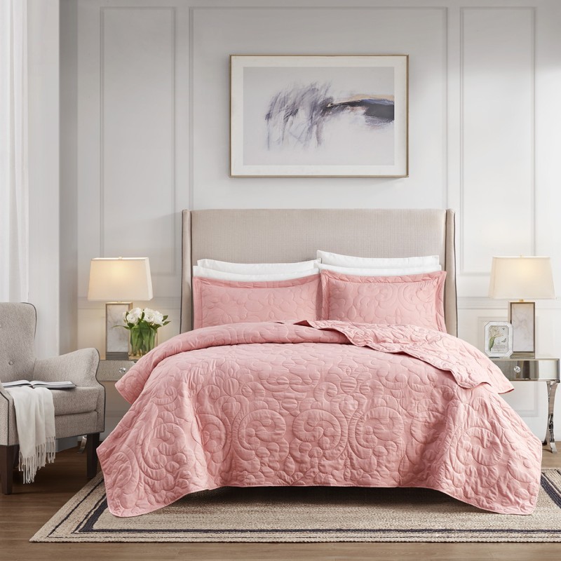 COLCHA KING AMALIA 2 ONA 300 FIOS 260X280 ROSE