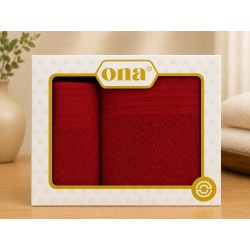 JOGO BANHO 2PCS ONA 80X150 VERMELHO