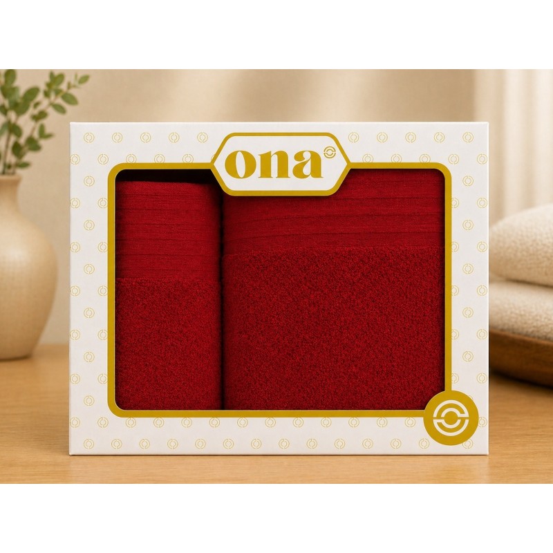 JOGO BANHO 2PCS ONA 80X150 VERMELHO