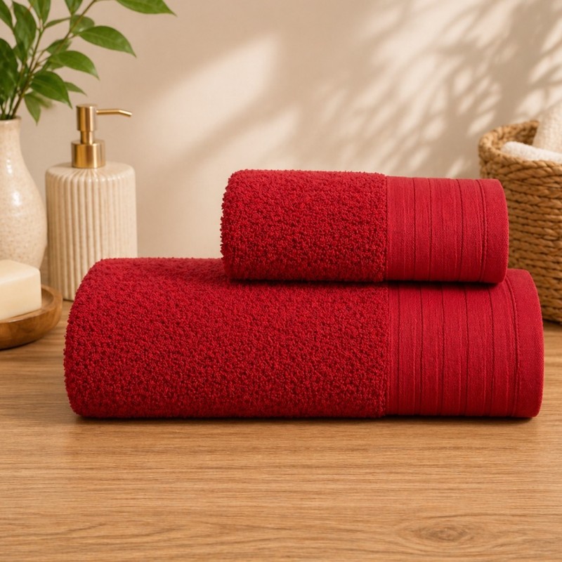 JOGO BANHO 2PCS ONA 80X150 VERMELHO