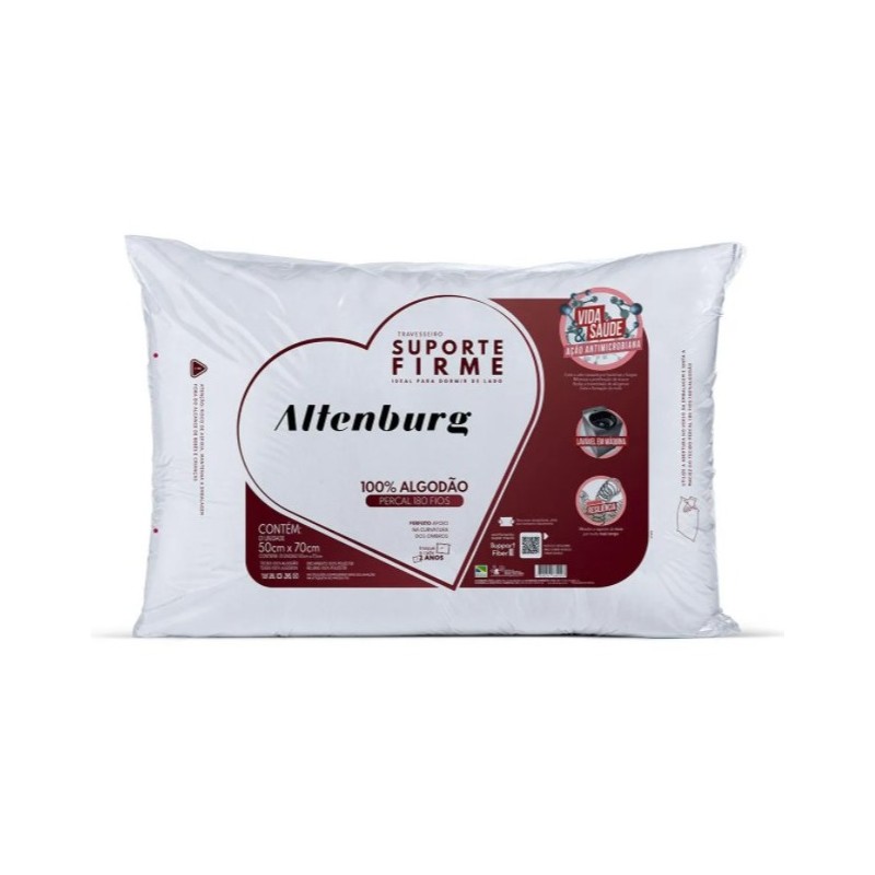 TRAVESSEIRO SUPORTE FIRME ALTENBURG 50X70 BRANCO
