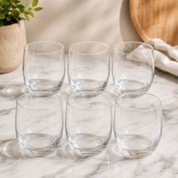 JOGO 6 COPOS BAIXOS JAZZ CRISTAL 390ML 9.4CM FRACALANZA