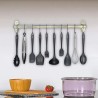 JOGO 8 UTENSILIOS EASY SILICONE C/HASTES INOX DYNASTY CINZA