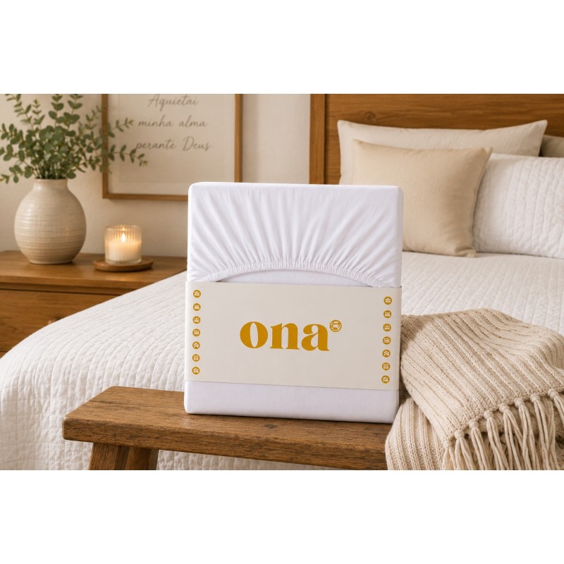 LENCOL CASAL C/ELAST 140X188X30 230 FIOS ONA BRANCO