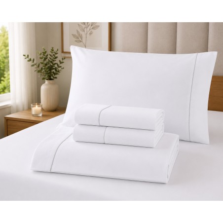 JOGO CAMA QUEEN 150 FIOS 4PCS 30 ALT 270X250 ONA BRANCO