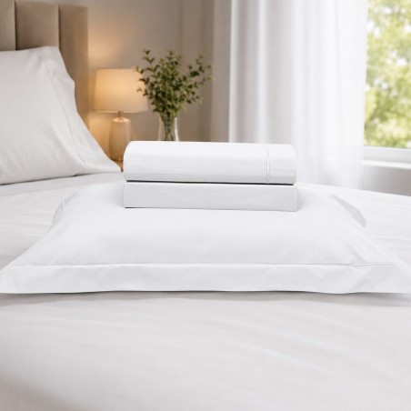 JOGO CAMA SOLTEIRO 230 FIOS 3PCS 30 ALT 150X220 ONA BRANCO