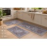 JOGO TAPETES/PASSADEIRA D/COZINHA VELOUR 3PCS LADRILHOS	
