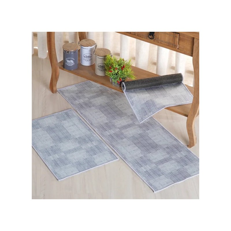 JOGO TAPETES/PASSADEIRA D/COZINHA VELOUR 3PCS TILES