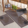 JOGO TAPETES/PASSADEIRA D/COZINHA VELOUR 3PCS WINE