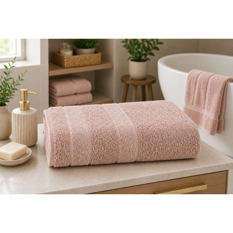 TOALHA BANHO VELVET 70X140 ROSA CHA
