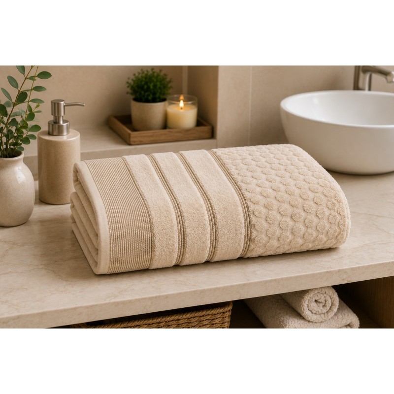 TOALHA BANHO TREVISO CORTTEX 70X140 BEGE