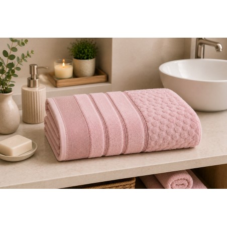 TOALHA BANHO TREVISO CORTTEX 70X140 ROSA
