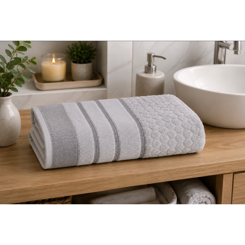 TOALHA BANHO TREVISO CORTTEX 70X140 CINZA