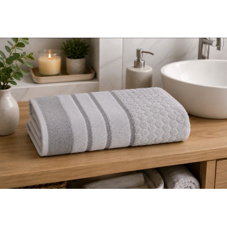 TOALHA BANHO TREVISO CORTTEX 70X140 CINZA
