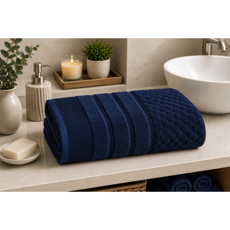 TOALHA BANHO TREVISO CORTTEX 70X140 MARINHO