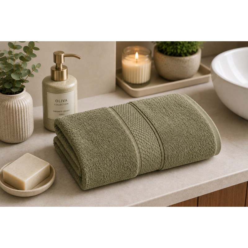 TOALHA BANHO NOBRE NATURAL 70X140 OLIVIA