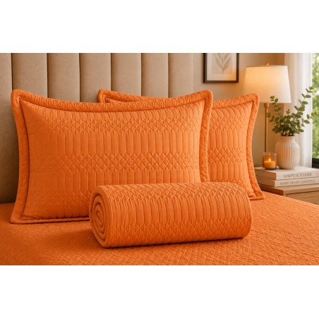 COLCHA SOLTEIRO SIENA 160X220 *5236103 LARANJA