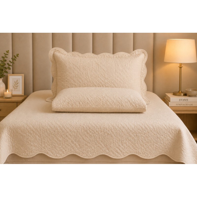 COLCHA KING SIENA 260X280  BEGE