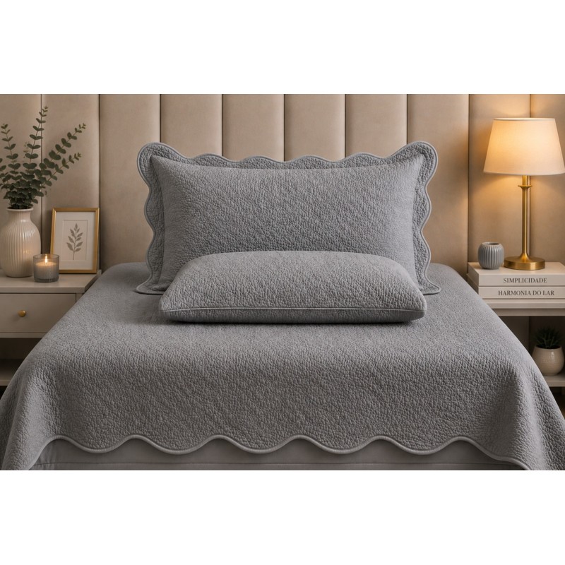 COLCHA KING SIENA 260X280 *5239103 CINZA